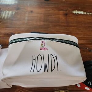 Rae Dunn Set Of Three New Pink Western/Horse Girl Cosmetic Bags